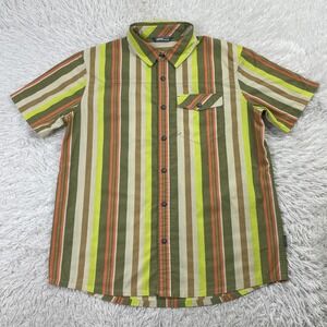 Stio Shirt Mens Large Multicolored Striped Button Up Pocket Short Sleeve Casual
